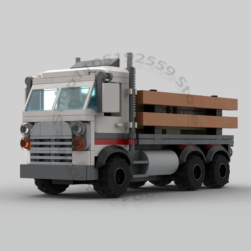 328개 조각 운송 차량 스테이크 베드 트럭 & 포크리프트 MOC 맞춤형 모듈식 블록 기술 브릭 DIY 조립 장난감 선물