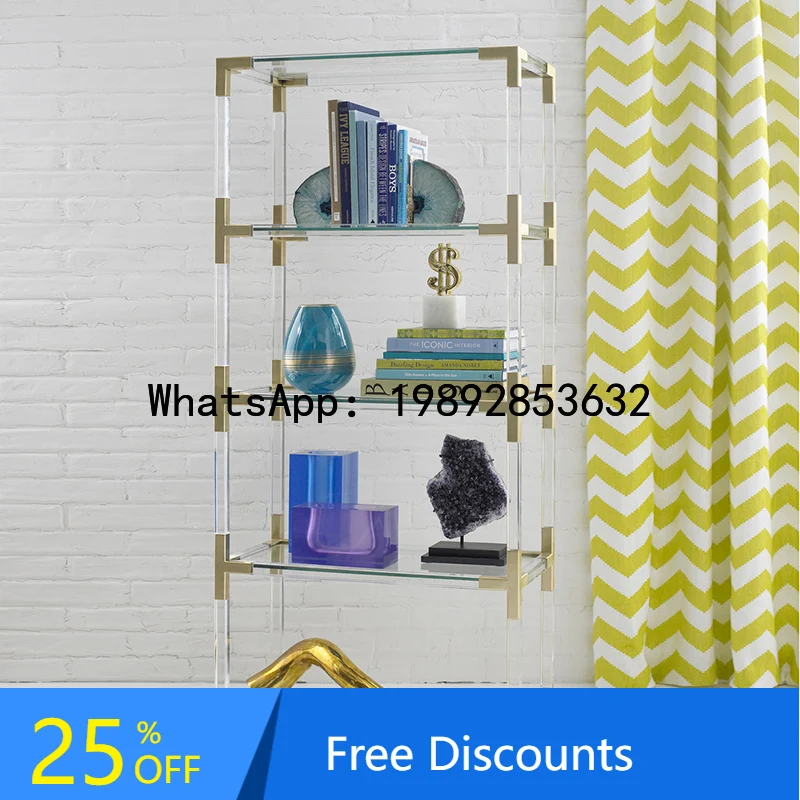 

XL Light Luxury High-Grade Metal Acrylic Display Stand Transparent Plexiglass Bookshelf