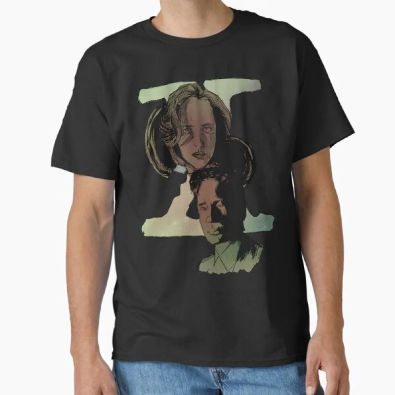 

0305 Vintage Sci fi tv series The X Files Trust No One Gift t shirt Retro Alien movie Graphic clothes All size tops S-6XL