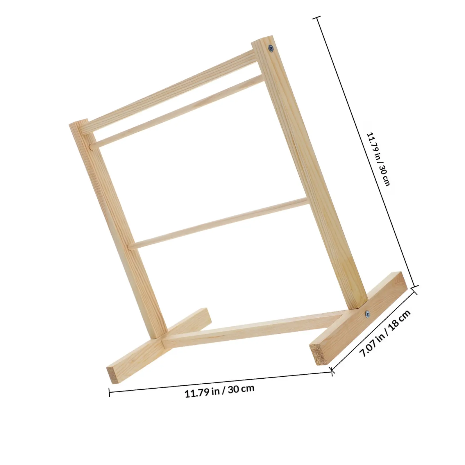 30cm Wooden Dollhouse Garment Stand – Mini Clothes Hanger for Wardrobe & Clothing Display, Versatile Miniature Accessory