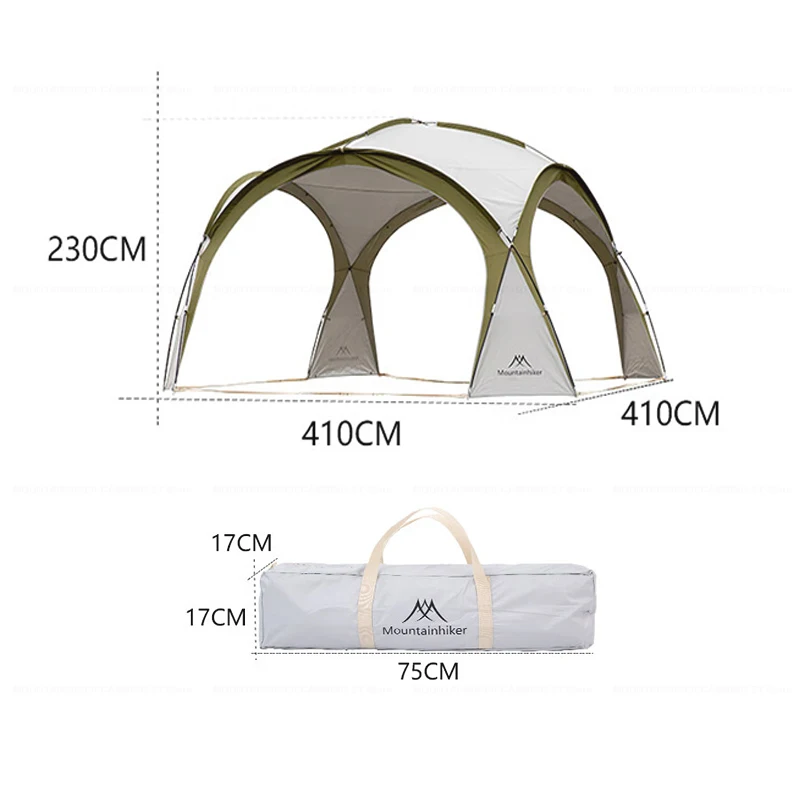 

MOUNTAINHIKER Outdoor Camping Dome Tent Sunshade Large Awning Sun Shelter Windproof Beach Canopy Hanging Yarn Cloth for Tent