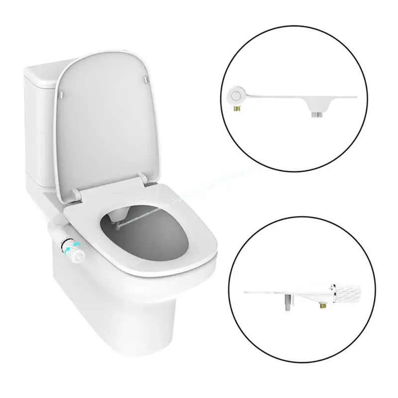 *ABAB Toilet Bidet Attachment Smart Bidets Ultra-Slim Nozzles Self Portable Cleaning Water Pressure Easy Install