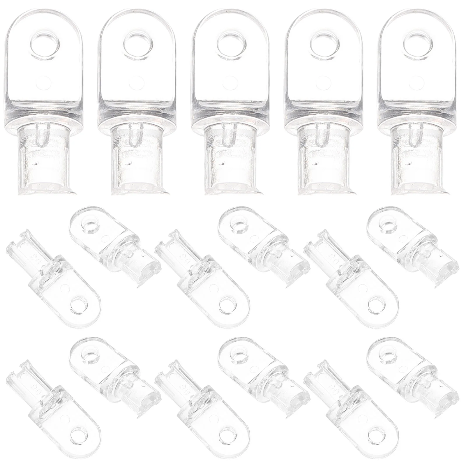 20 Pcs Hardware Tilt Wand Tip Shutter Hook Plastic Rod Curtain White Pp Blinds Parts