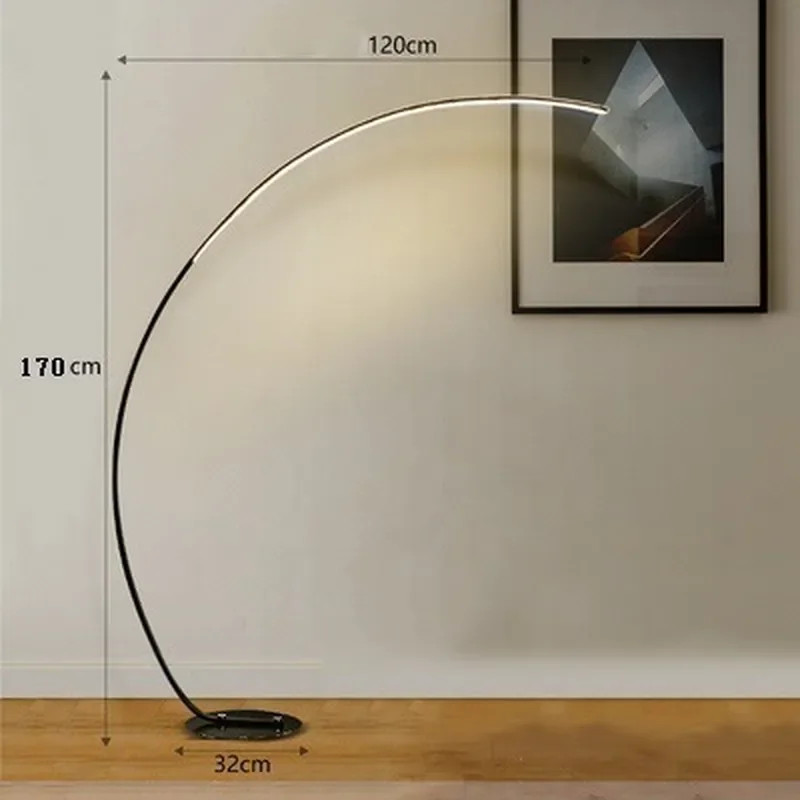 Source Cross-border C-type fishing floor lamp Internet celebrities ins wind RGB bedroom LED aluminum high-end living room