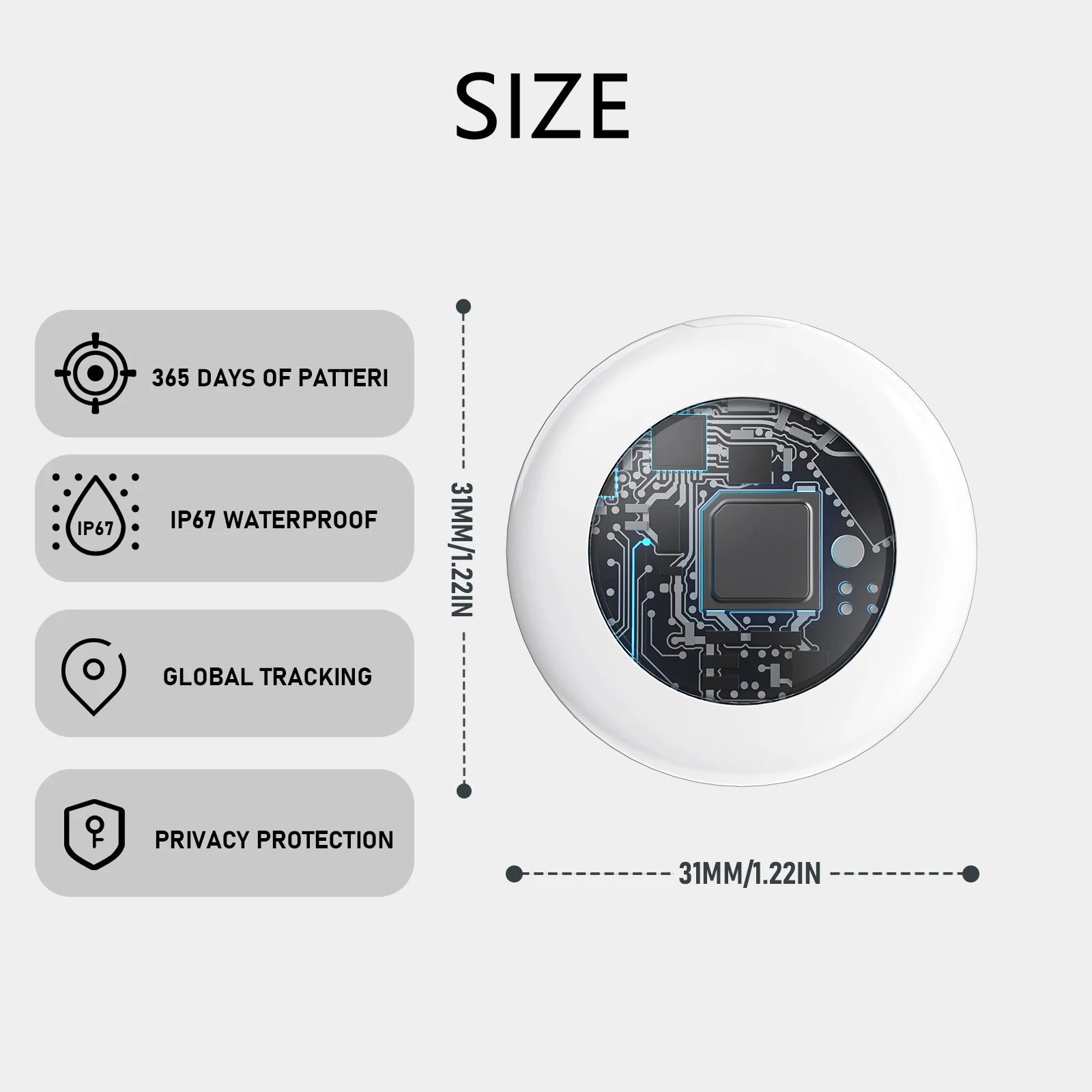 Timethinker Smart Bluetooth GPS Airtag Tracker Work with Apple Find My APP ITag Anti Lost Air Tag Locator Pet Finder for IOS