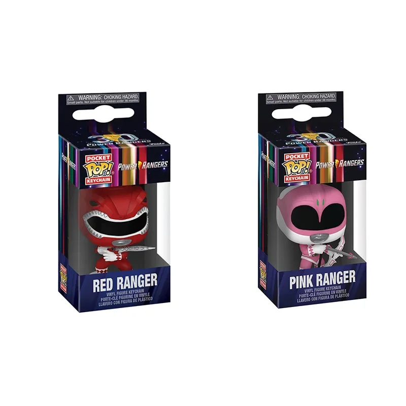 Funko Pop POWER RANGERS Pocket Pop Keychain New Arrival Pink Rangers Red Blue Yellow Ranger Vinyl Figure Collection Model Toys - view 2