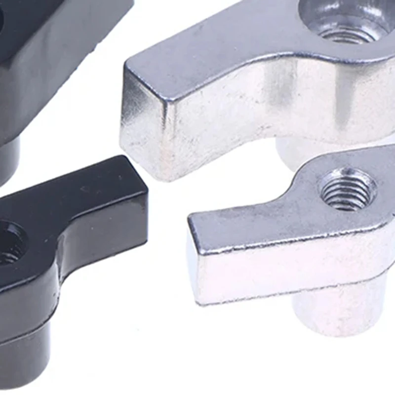 

1Pc Wing Nut Truss Clamp Handle Parts Galvanized Aluminum M8 M12 Handle Black Gray Nut Knob T-nut For Light Hook