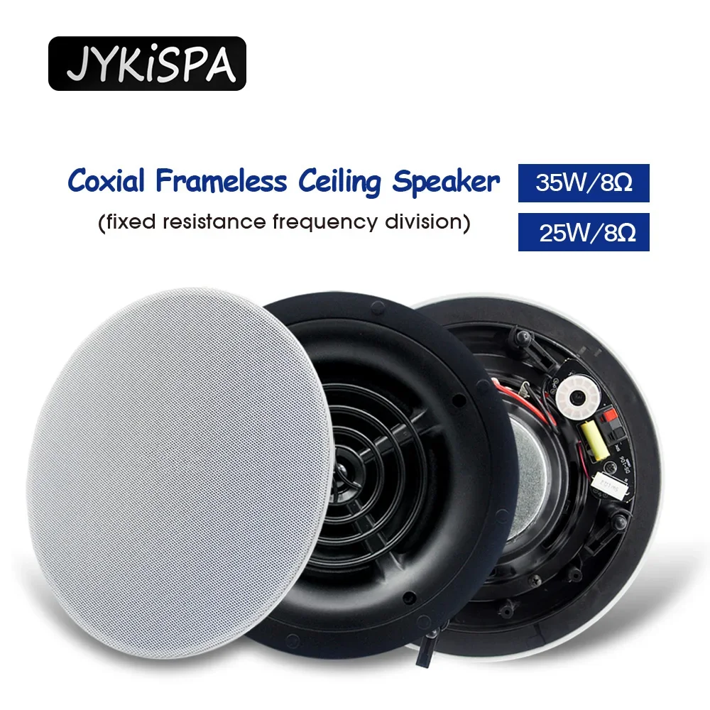 5inch 25W Framless Ceiling Speaker Home Theater Sound System Coaxial Music Speakers Passive In Wall for Indoor meeting