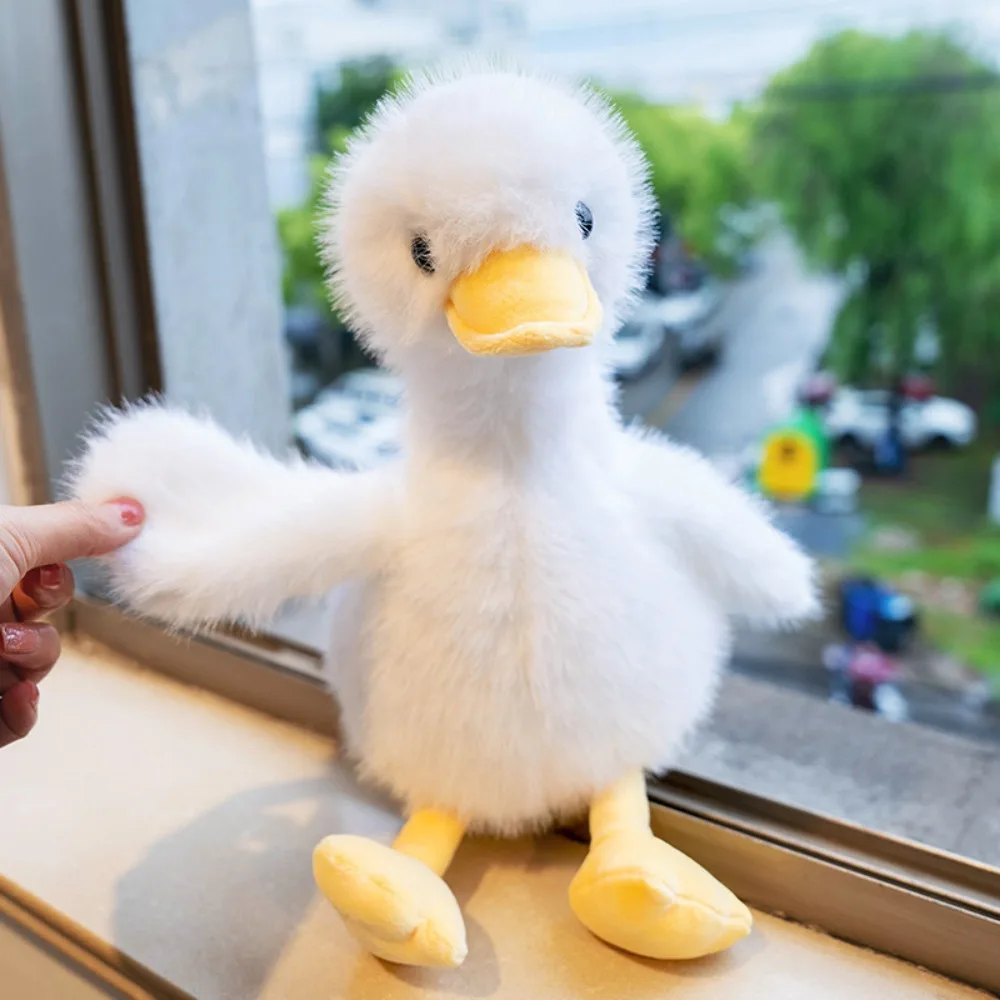 

Simulation Yellow Duck Plush Lifelike Goose Stuffed Animals Long Hair Duck Plushies Kawaii Cartoon Duck Stuffed Doll Kids Toys
