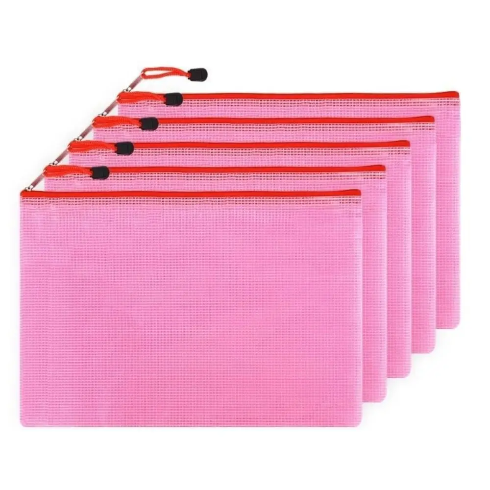

Simple Thickened Zipper Grid Bag Large-Capacity Waterproof File Bag PVC Transparent Information Bag Student
