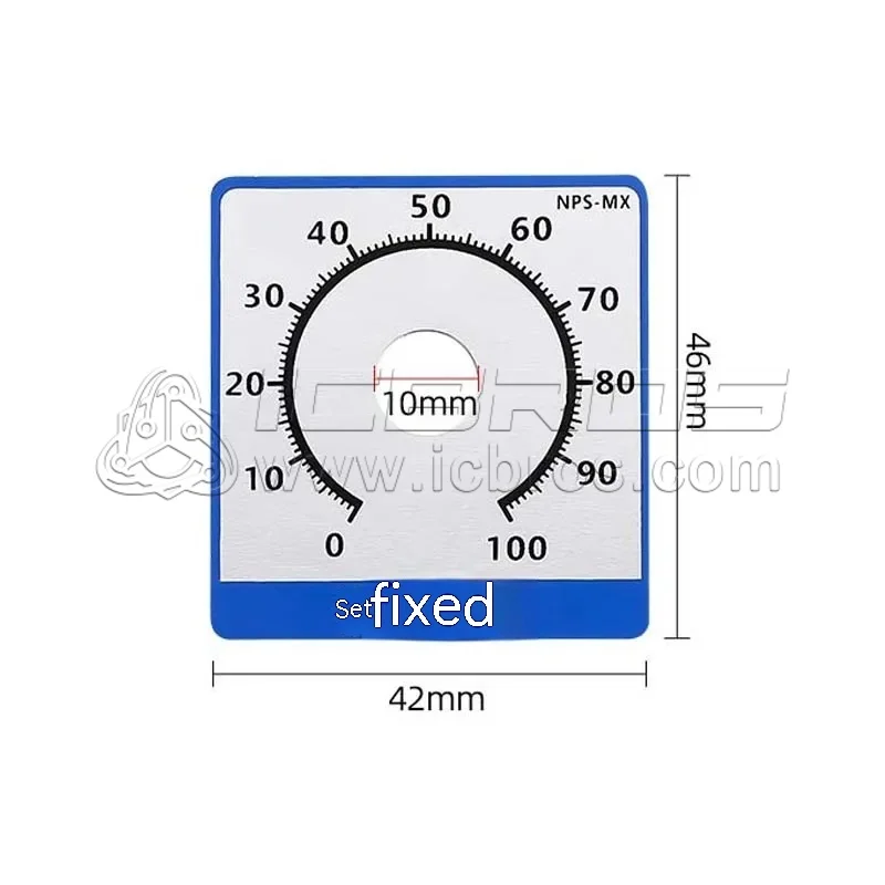 The 0-100 Potentiometer Digital Dial Square Scale Is Suitable For Potentiometers Such As WTH118 And RV24