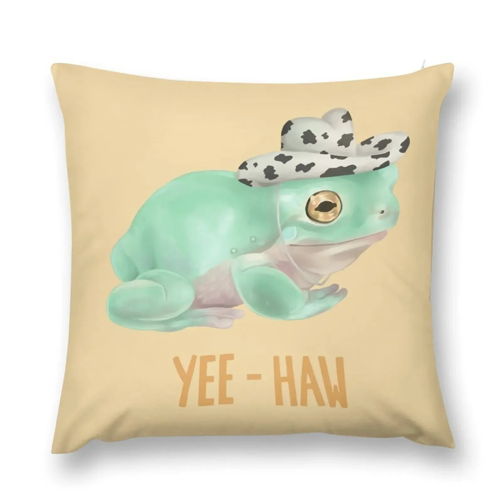 

Cowboy Frog Throw Pillow autumn pillowcase anime girl pillow