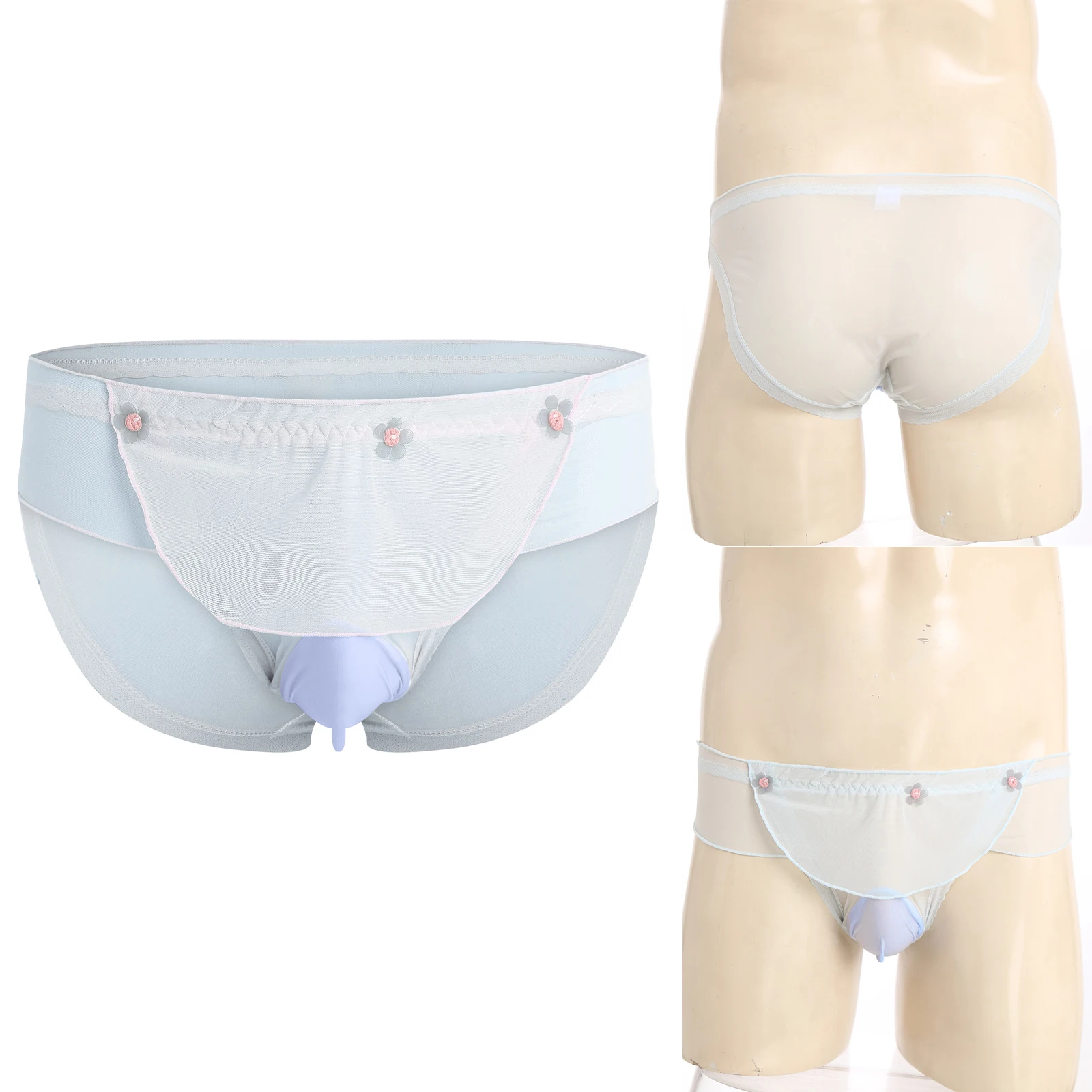 الرجال مثليون جنسيا سيسي شبكة سراويل تكدرت تقليم زهرة زين الانتفاخ الحقيبة شير ملخصات اليابانية الحبيب نمط الملابس الداخلية الملابس الداخلية #3