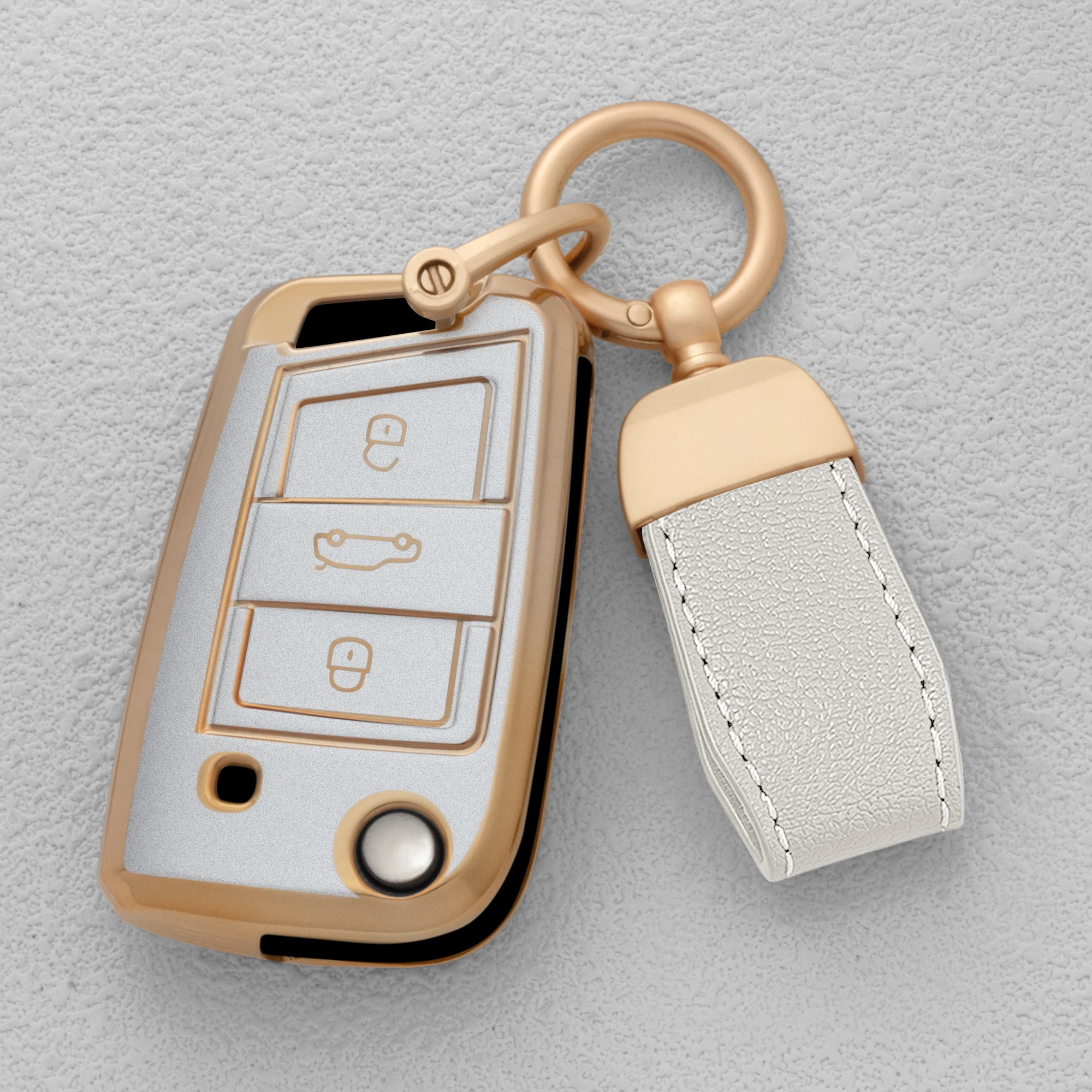 Car Key Case For Volkswagen VW Golf 7 MK7 Tiguan Mk2 for Skoda Octavia 3 A7 Kodiaq Exquisite Style Good Quality Accessories