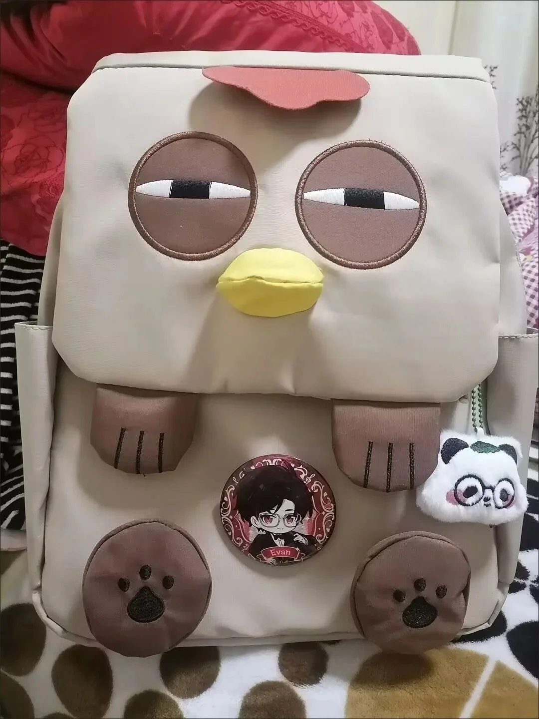 

Рюкзак Kawaii Chicken с героями мультфильмов, японский корейский модный повседневный школьный рюкзак большой емкости для студентов колледжа