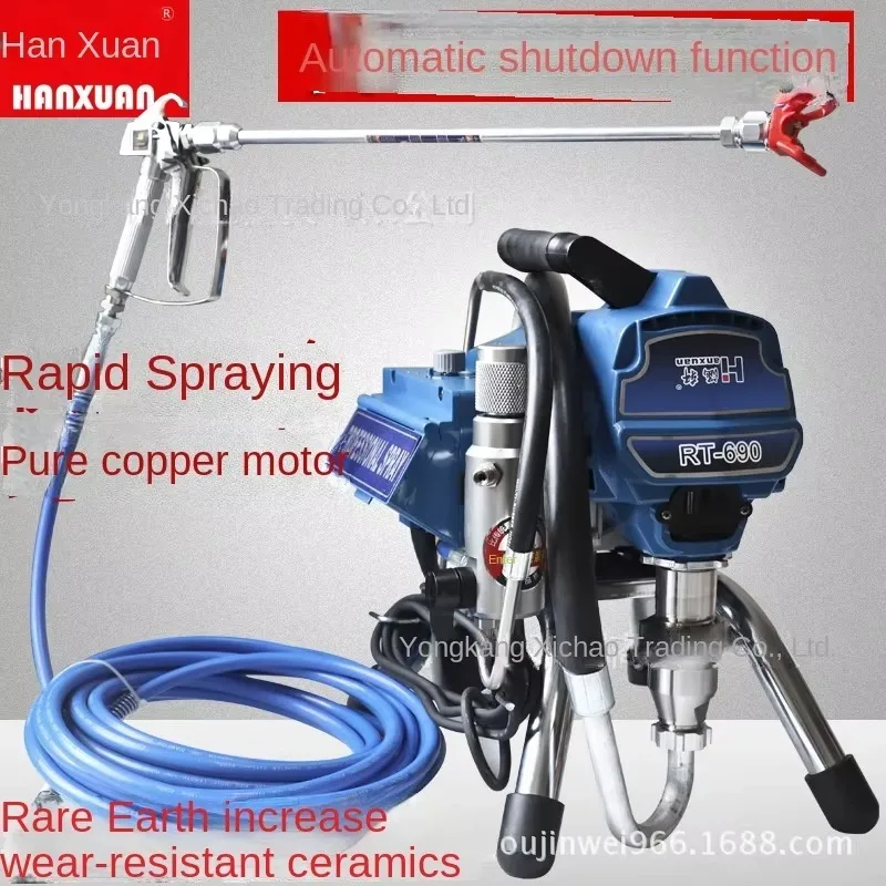 المهنية التلقائي طلاء اللاتكس لتقوم بها بنفسك قوة بندقية رذاذ المكبس الكهربائي ارتفاع ضغط آلة بدون هواء ميزة فرش #3