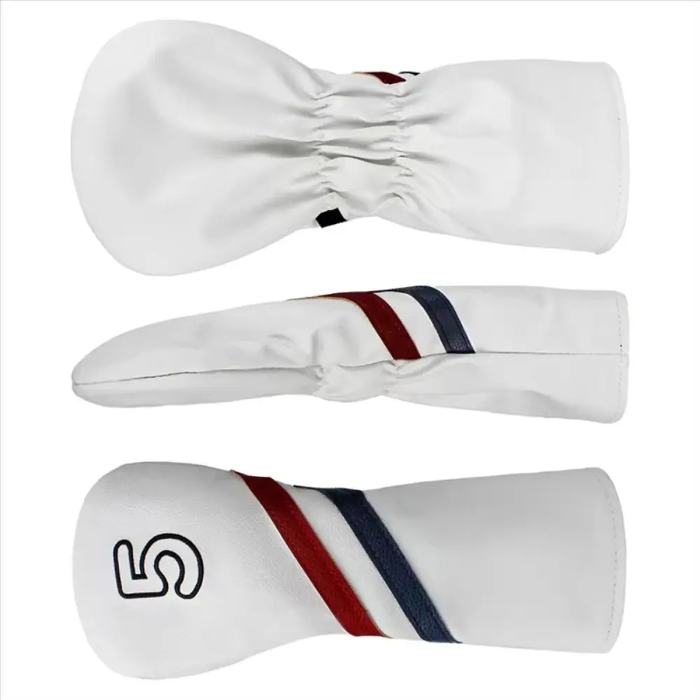 

Double Line Golf Head Cover PU Leather Digital Label Golf Club Protector Minimalist Sports Style Wood Headcover Outdoor Sports