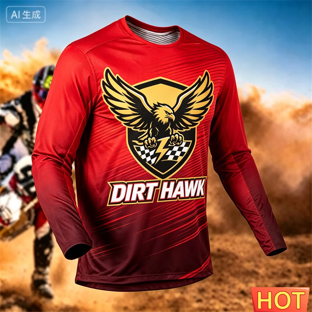 Casual 3D Off Road Mountain Bike Riding Race Tops Kid TShirt Women Boys Children Parent Child Quick Dry Men Long Sleeved T Shirt