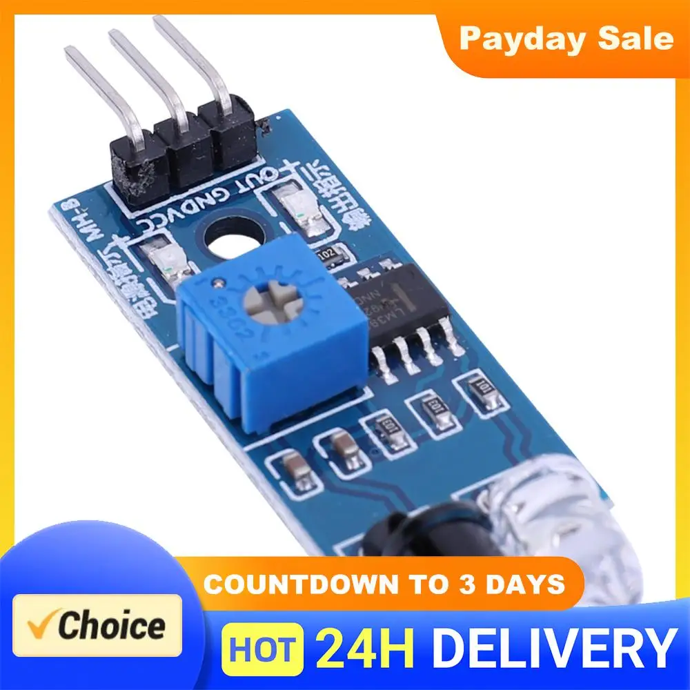 Obstacle Avoidance Sensor Module 3 Pin Reflective Photoelectric Sensor Smart Obstacle Sensor for Car Robot