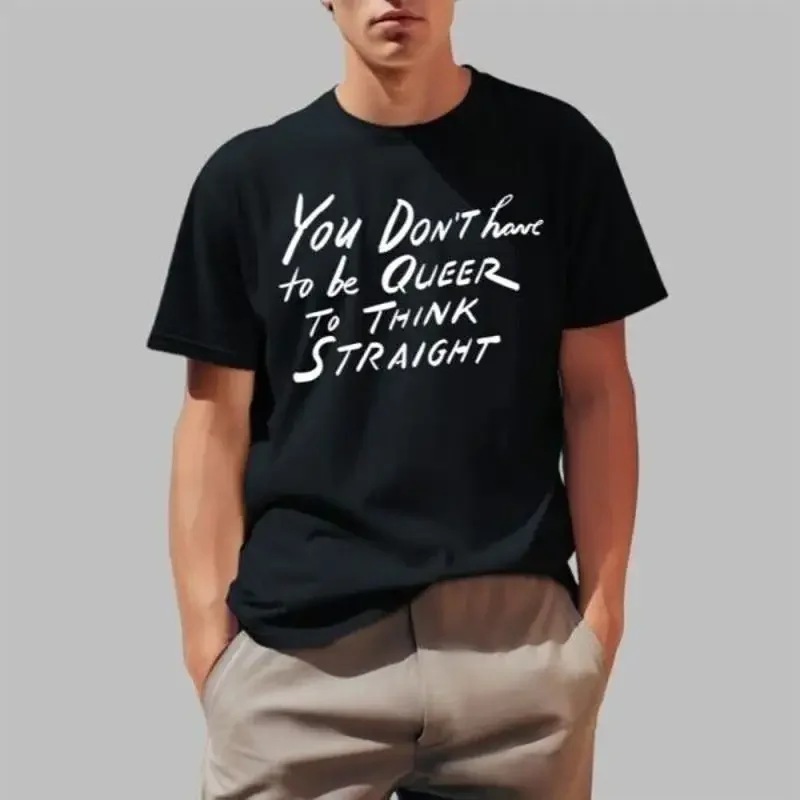 Alan Cumming You Don Äôt Have To Be Queer Think Straight T Shirt