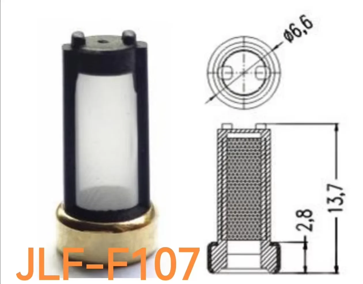 Free Shipping Fuel Injector Filter for Weber Marelli Injectors Iwp and Iw for Renault Clio 1.6 1.8 (Jlf-F107)