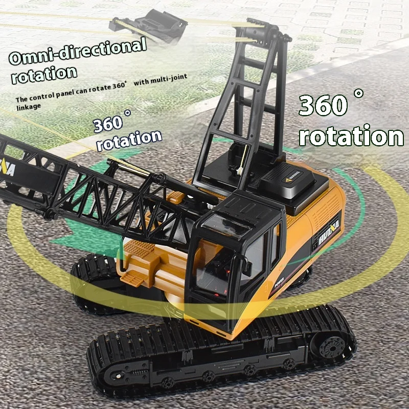 Huina Engineering Fahrzeug 2,4G Legierung Turm Kran Fernbedienung Auto Lokomotive Simulation Elektrische kinder Spielzeug Geburtstag Geschenk