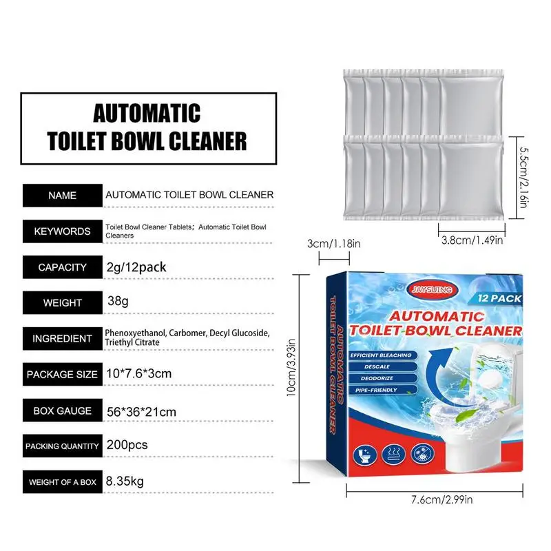 Comprimidos De Limpeza De Tigela De Banheiro Automático, Removedor De Mancha De Urina, Pílulas De Descalcificação, Suplementos De Limpeza De Tanques, Fórmula Amarela, 12Pcs