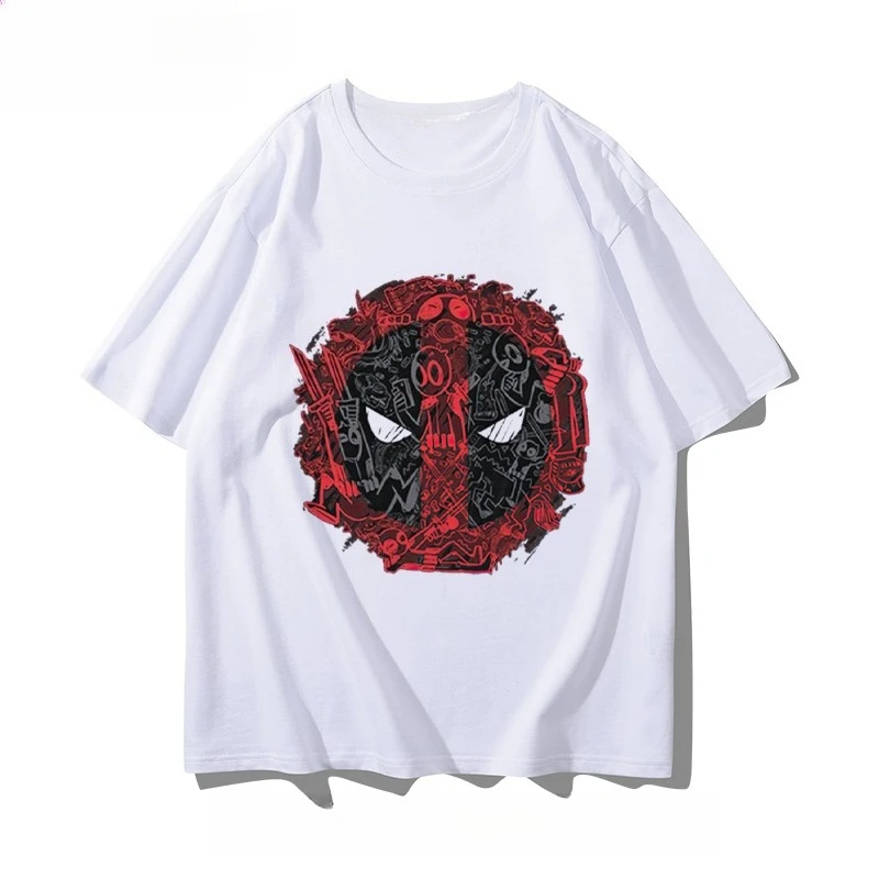 

Deadpool Short-sleeved T-shirt Men's and Women's Movie Wolverine Joint Summer Loose Half-sleeved Trend Sports and Leisure Top