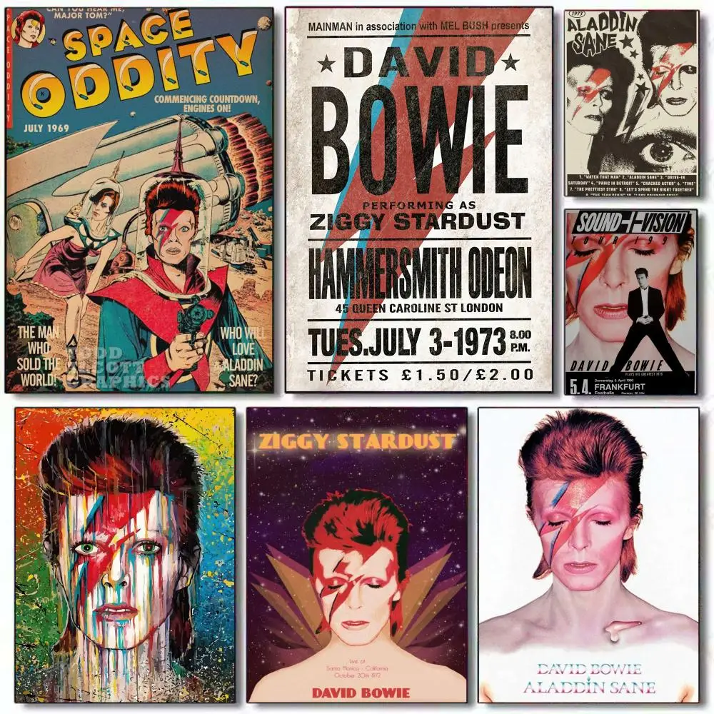 Music Star D-David B-BowieS Singer Poster Gift with prints Home bedroom living room decoration promotion and display