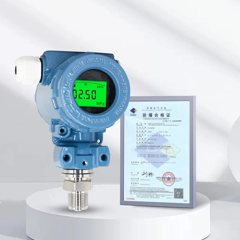 10kpa 100kpa 10MPa 60MPa EX proof Pressure Gauge 2088 LCD Pressure Sensor Transmitter 4-20mA RS485 Output Industrial Smart