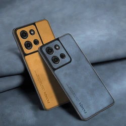 For Motorola Moto G75 Skin Feel Shockproof Matte Leather Case Soft Back Cover Funda For Motorola Moto G75 Protector чехол
