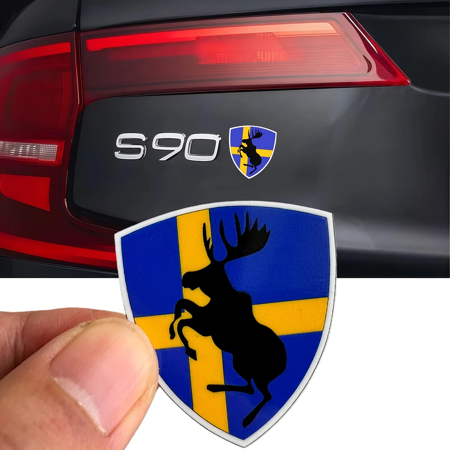 2Pcs/4Pcs Per Set Swedish Moose Style Sticker Decal Waterproof Vinyl for Car Truck Motorcycle Laptop Bumper Window Decor
