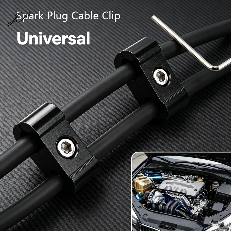 

3Pcs/Set Universal Spark Plug Ignition Wire Double Hole Fuel Line Bracket Parts for Modification Fuel Oil Brake Hose Separator