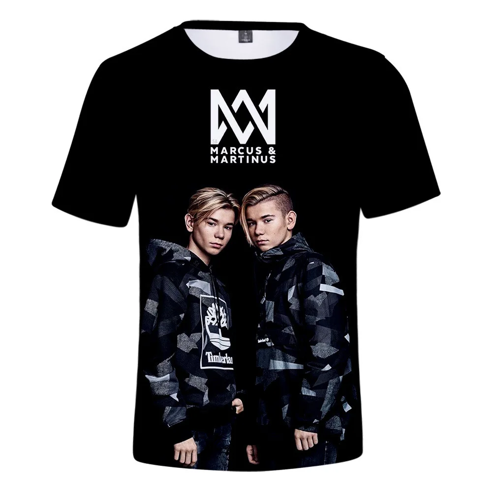 Marcus and Martinus 3D Print T-shirt Men Women Summer Hip Hop Streetwear Fashion Casual Short Sleeve Cool Tshirt Oversized Tops