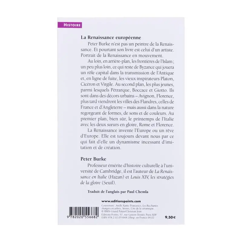 كتاب عصر النهضة الأوروبي بيتر بيرك بوينتس 9782020556682