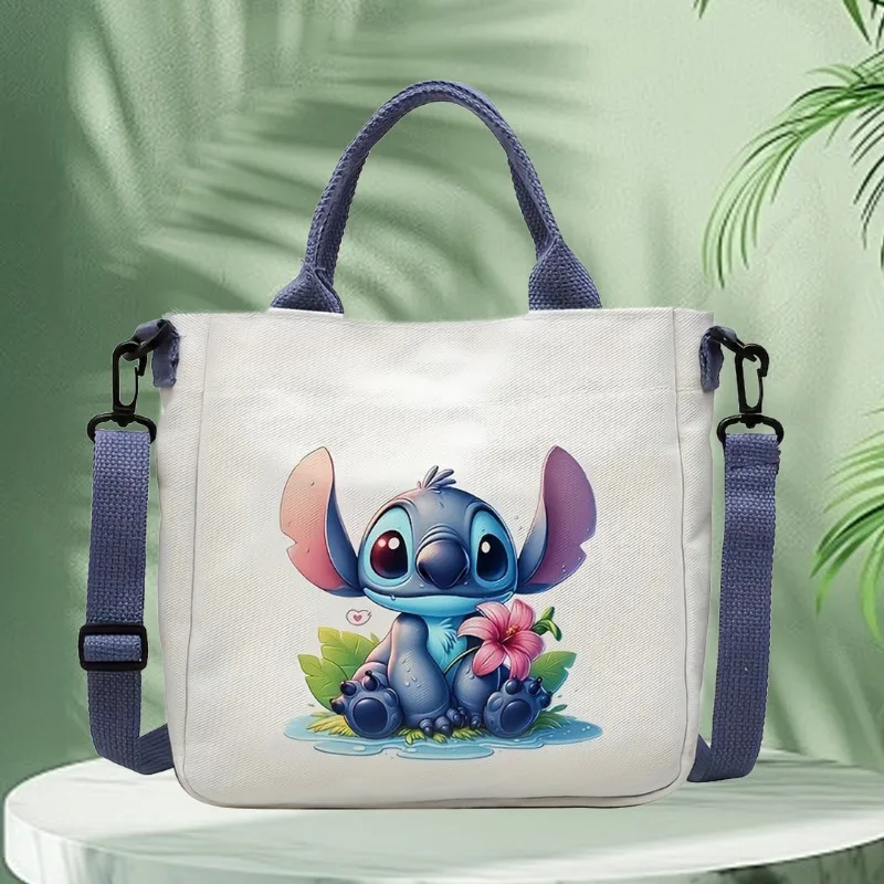 Disney Lilo Stitch Uomo Donna Shopper Borse Shopping Bag Tote Bag Borsa a tracolla Borse di tela Borsa universitaria di grande capacità Regalo
