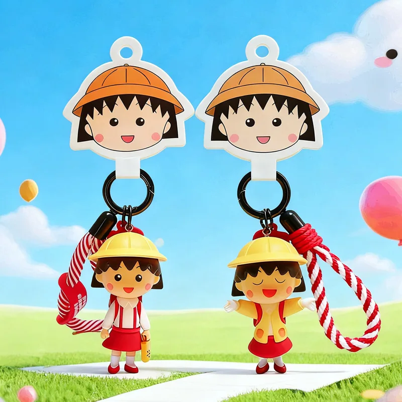 

Chibi Maruko-Chan Cute Cartoon Series Toys Keychain Bag Chain Hanging Cute Car Keychain A Birthday Gift for Girls