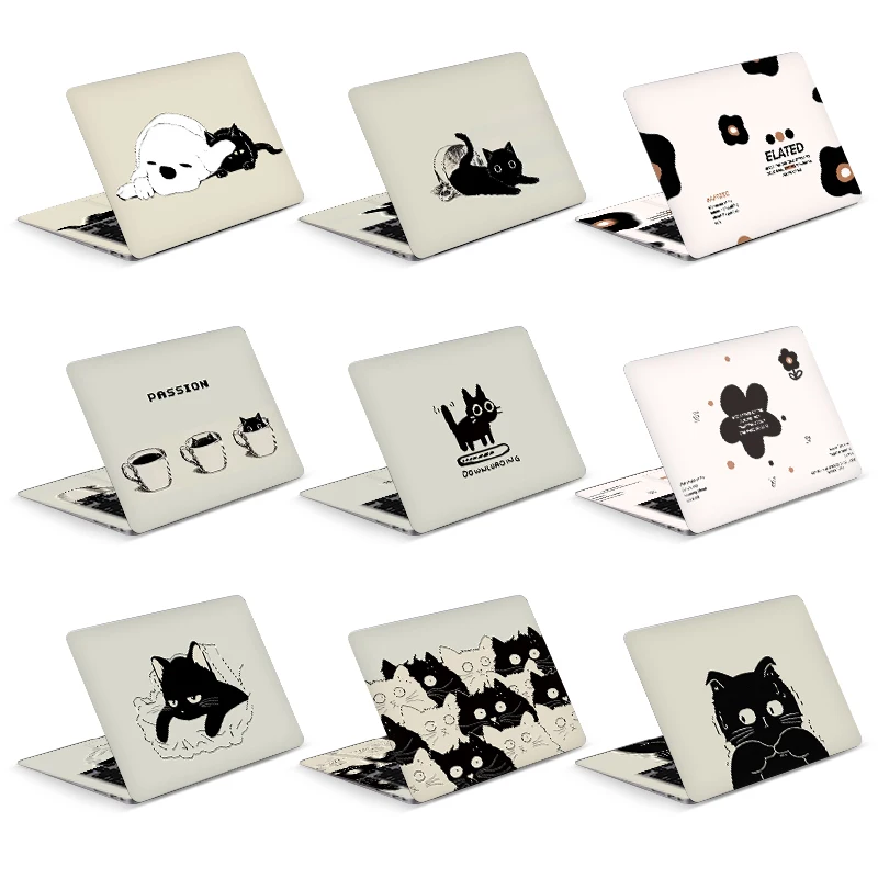 Laptop Skins Stickers DIY Cat Cover Vinly Skin Cartoon Decorate Decal 13.3