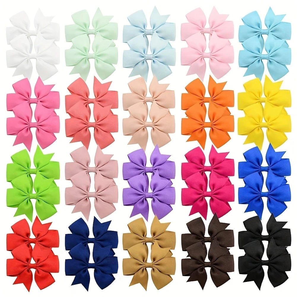 

2pcs/set Grosgrain Ribbon Hair Bows Clips for Baby Girls Cute Handmade Bowknot Hairpin Barrette Headwear Hair Accessories