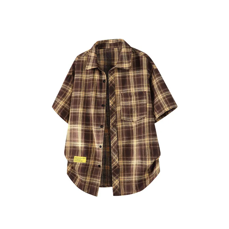 

Casual Short Sleeve Shirt Men's Streetwear Fashion Blouse Streetdress Hombre Male Clothing Summer Camisa Men's Shirts New Youth