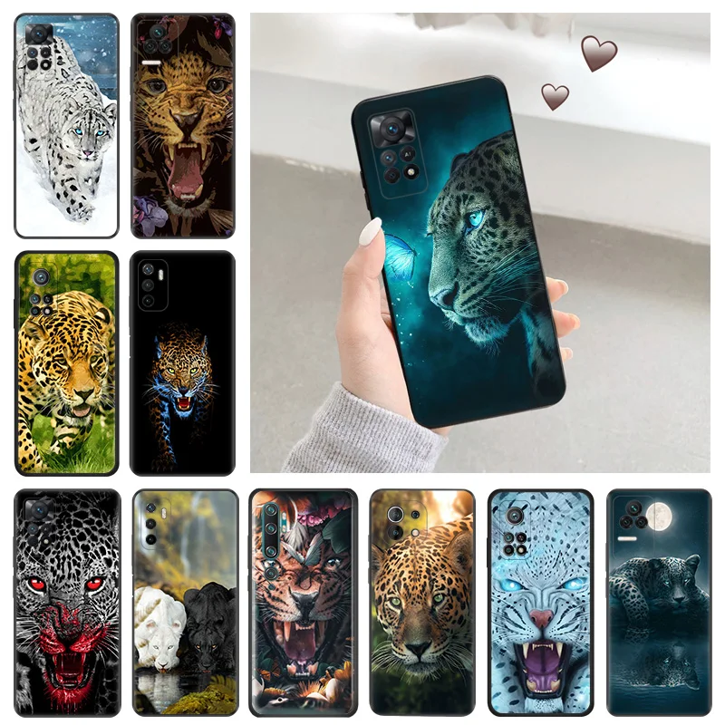 Silicone Soft Phone Case for Redmi Note 11 Pro 5G Note10 11S 10S 10A 10C Snow Colorful Leopard Xiaomi 11 Lite 11T 10T Cover