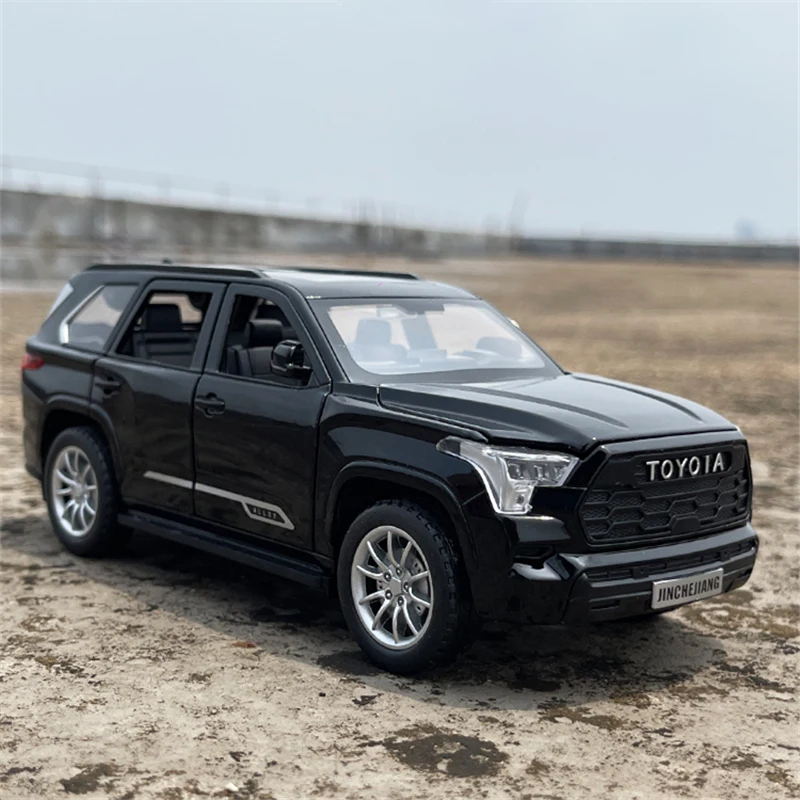 1/24 Sequoia SUV Alloy Car Model Diecast Metal Off-Road Vehicles Car Model Simulation Sound and Light Boys Toy For Children Gift