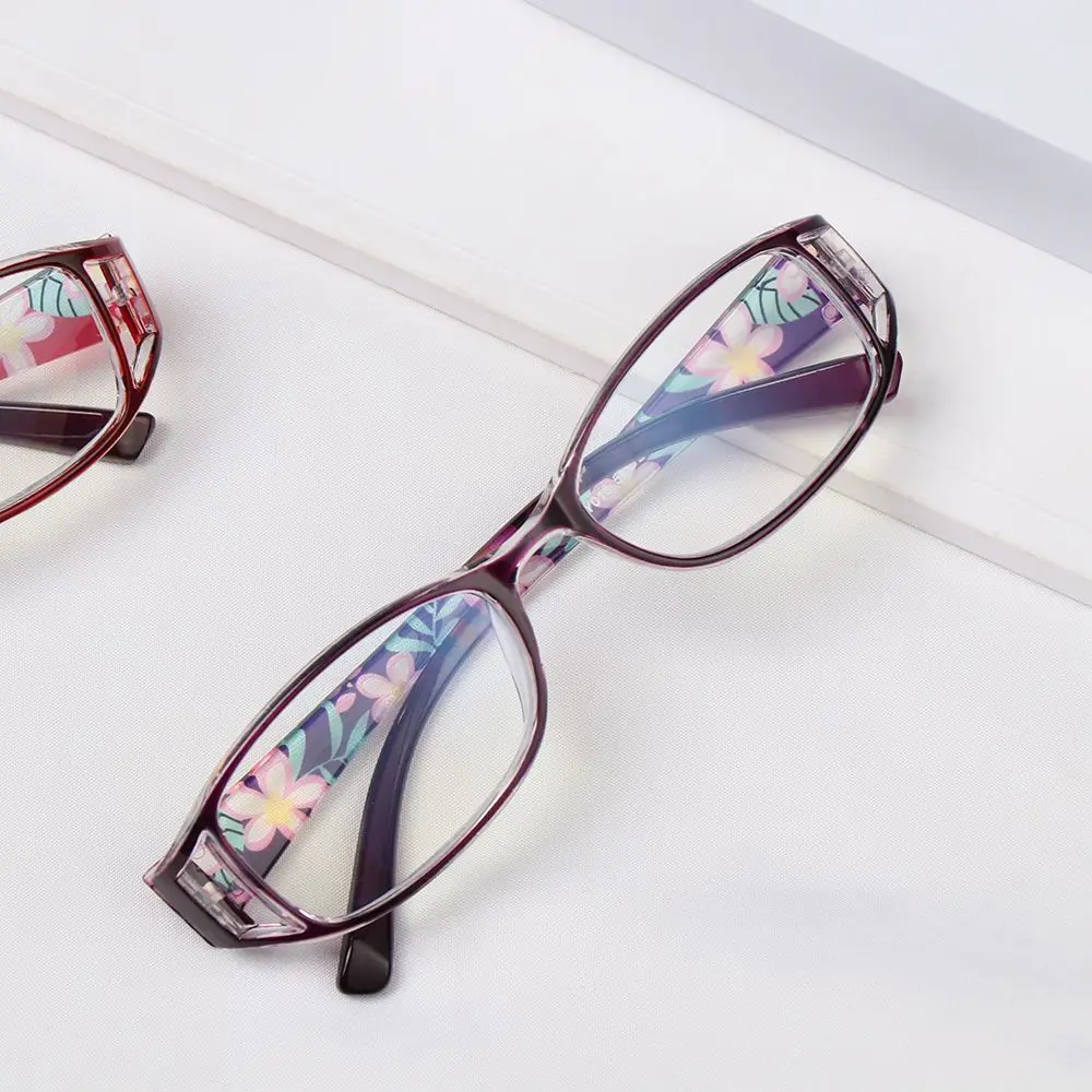 очки Printed Reading Glasses Women Men Flower Print Anti-Blue Light Presbyopia Eyeglasses Ultralight Floral Hyperopia Eyewear