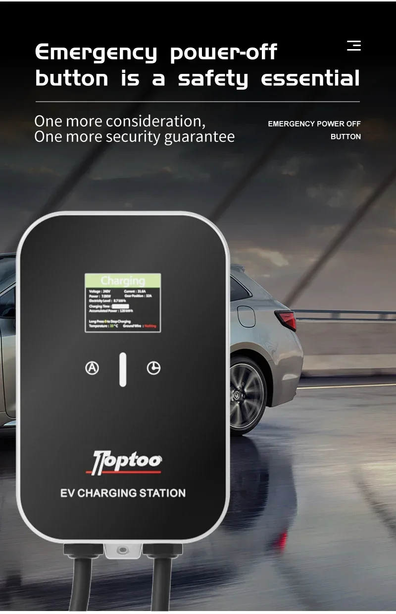 TYPE1 American Standard Charging Pile 7KW AC USA Canada North American New Energy Electric Vehicle Outdoor Ev Charger 4