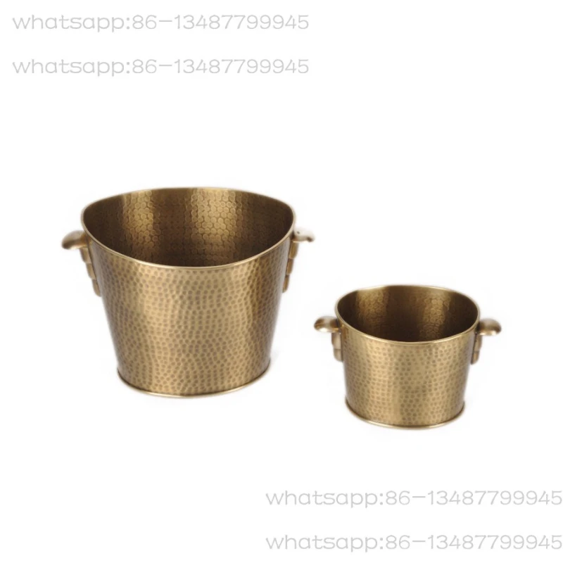 

Импортная декоративная бочка для ледяного вина из чистой латуни, поделки ручной работы с цветком, импортированные из Индии