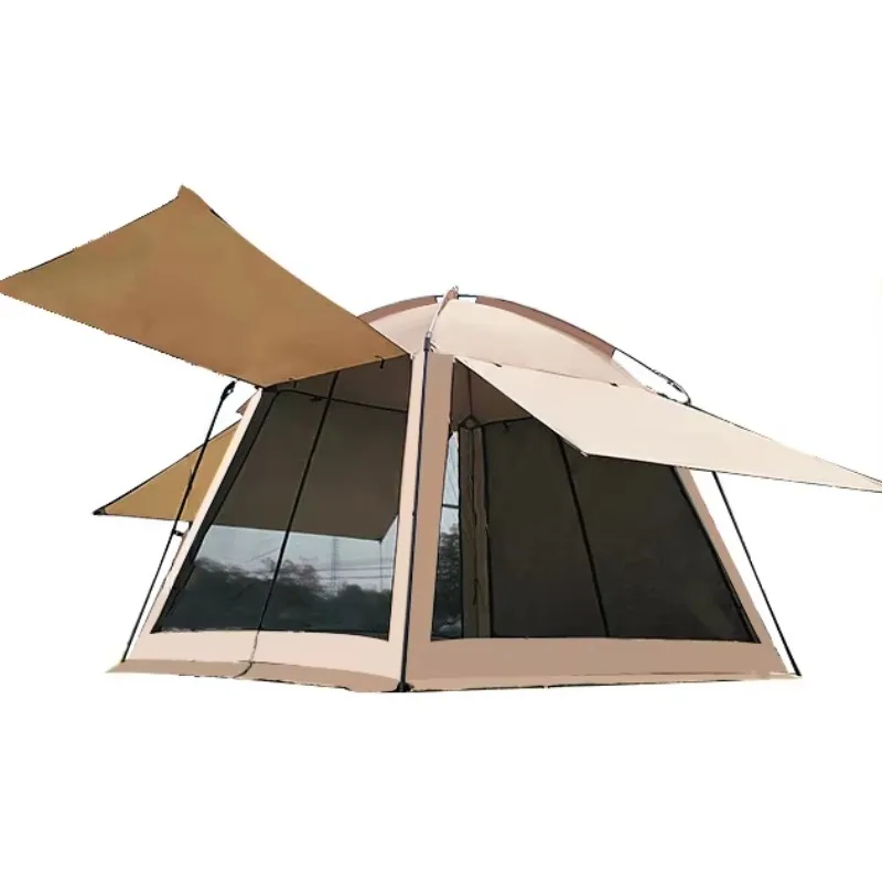

Inflatable Camping Tent 8.5x8.5x7.4ft (6.7㎡) Mesh Fabric Small Size Family Tent Waterproof Outdoor Air Cabin Shelter