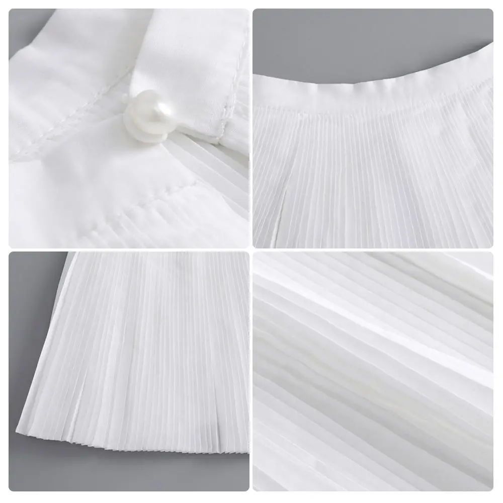 Exquisite Black White Fake Collar Detachable Fan Shaped Lace Neckline Multi-functional Lapel Collar Spring/Autumn/Winter Styles