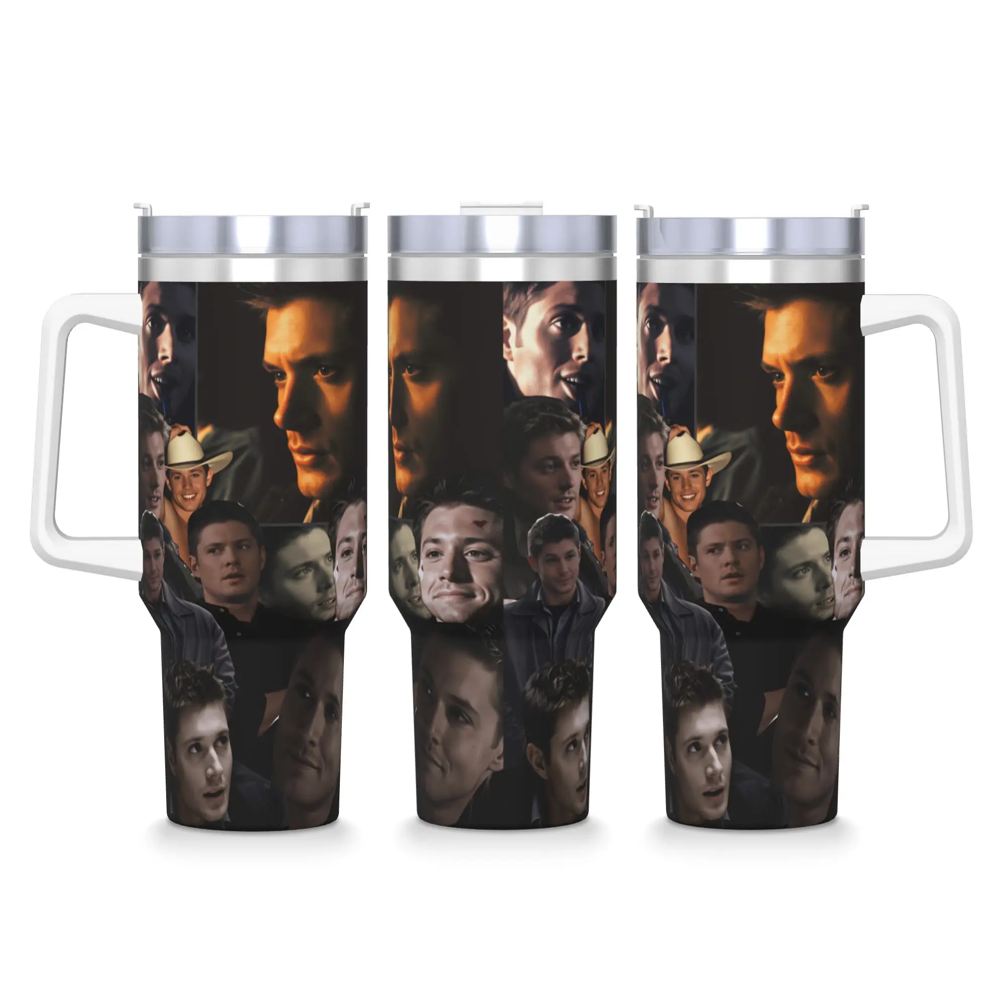 Sam Winchester Supernatural Collage Printed Stainless Steel Tumbler  Travel Mugs Cup Large Capacity Tea Water Bottle