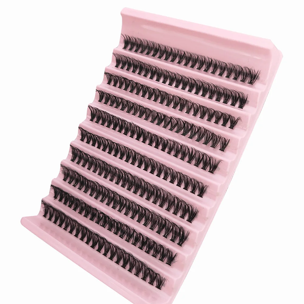 40D Wärmebundene falsche Wimpern, gemischt, natürlich, dick, dicht, lockig, gefälschte Wimpern, individuelle Cluster-Wimpern, Make-up-Zubehör