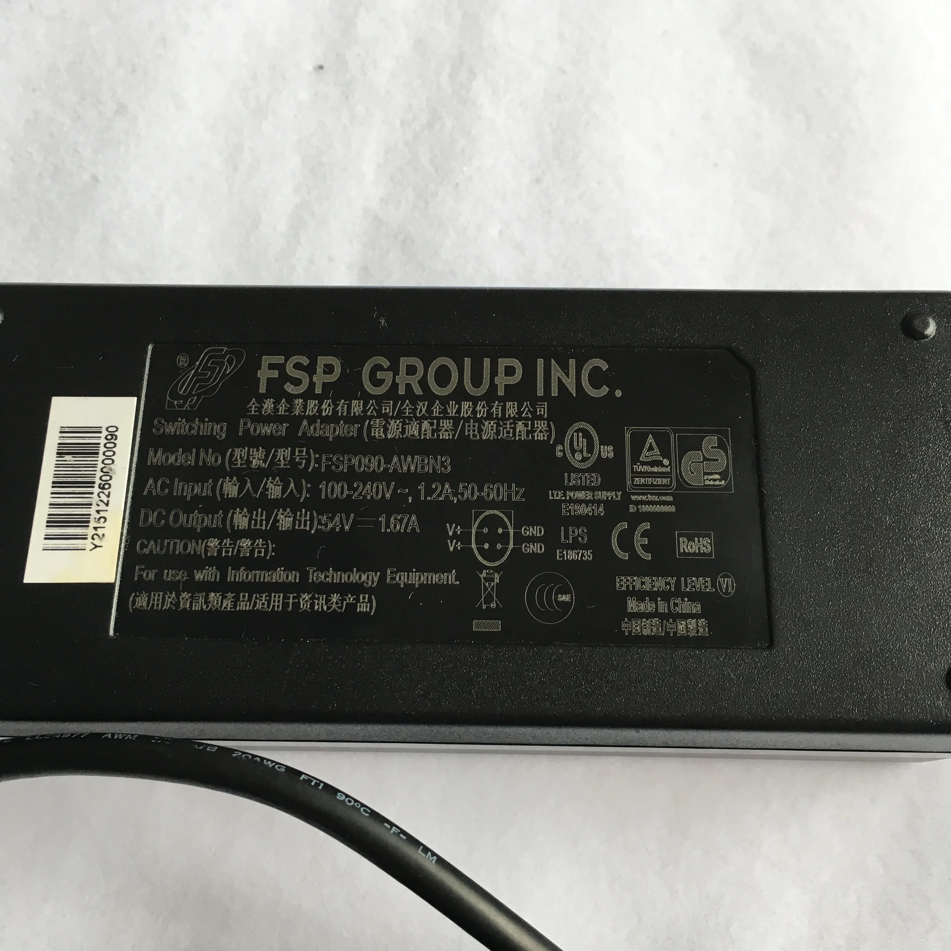 FSP090-AWBN3 อะแดปเตอร์ไฟ 4 พิน 54V 1.67A อะแดปเตอร์ AC/DC แหล่งจ่ายไฟสําหรับจอแสดงผล LED LCD